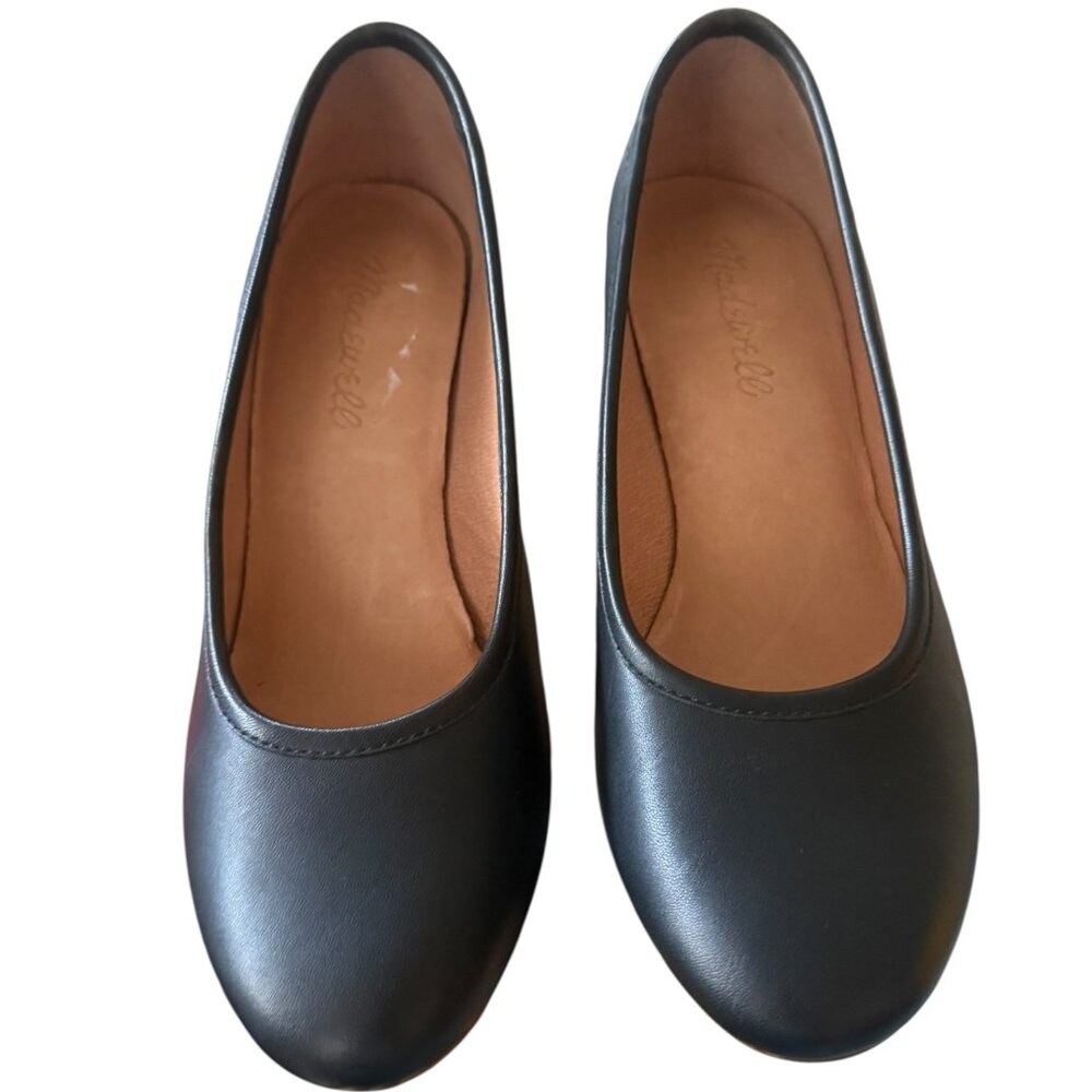 Madewell Reid Black Leather Pump NWOB 5.5 - Picture 4 of 6